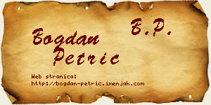 Bogdan Petrić vizit kartica